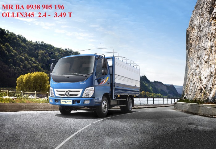 Xe OLLIN345 tải trọng 2,4 tấn, thùng dài 3,7 m, công nghệ ISUZU