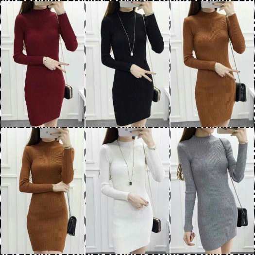 Váy body dáng dài cúc sườn MINA chất cotton đủ size 2 màu ghi trắng v23   MixASale