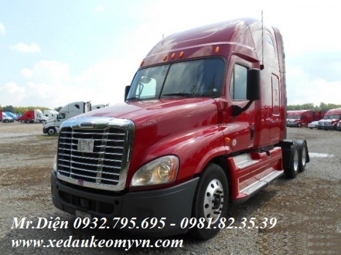 Cascadia 2 giường ,xe đầu kéo mỹ Freighliner cascadia 2 giường detroit DD15, xe đầu kéo Mỹ 0 giường Freighliner Cascadia