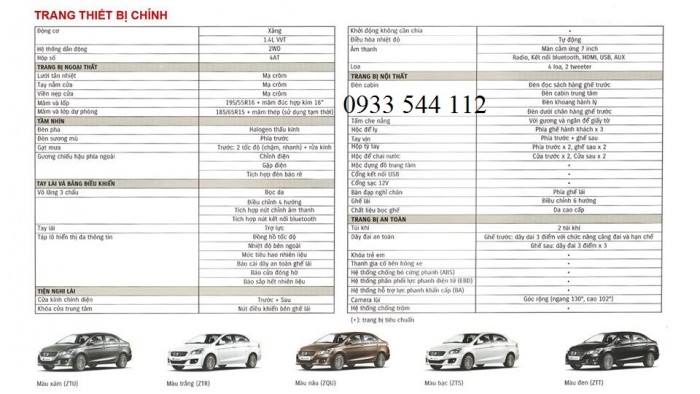 Cần bán xe Suzuki Ciaz nhập khẩu Thái Lan,màu trắng trả góp.