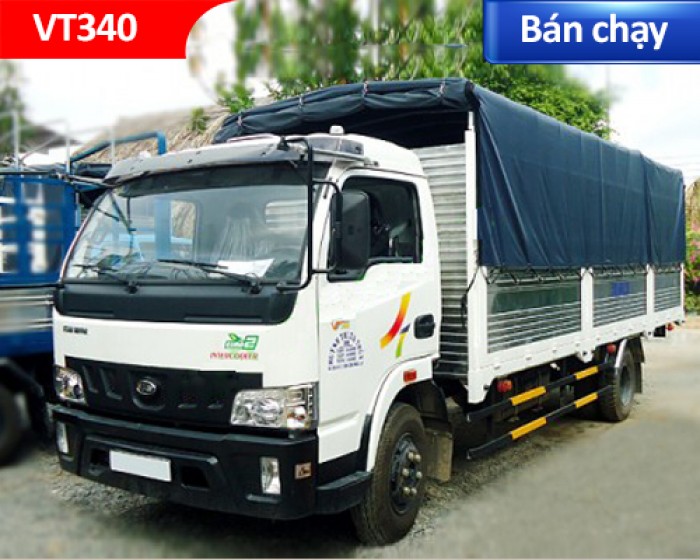 Xe tải VEAM 3T5 VT340, thùng dài 6M2, trả trước 100tr, giao xe ngay.