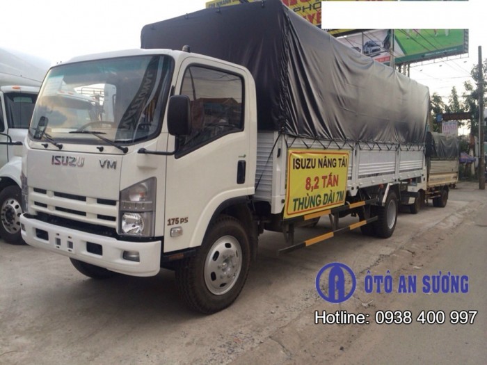 Xe tải isuzu 8t2 nâng tải thùng dài 7m