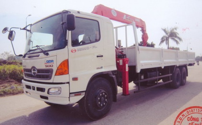 Xe tải gắn cẩu unic 5 tấn | hino FL8JTSA - URV555