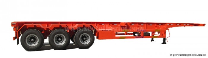 Bán Sơ mi rơ mooc tải (chở container) dạng khung xương, 45 feet, 3 trục , cầu hơi