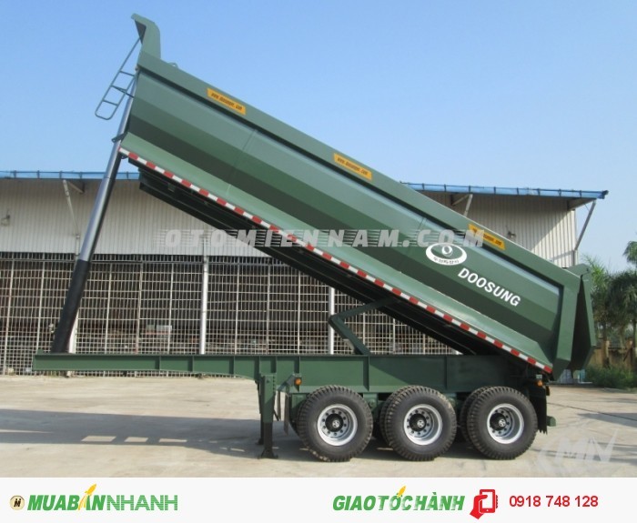 Đại lý Doosung bán sơ mi rơ mooc ben 25 khối 31 tấn – doosung hàn quốc – 2016