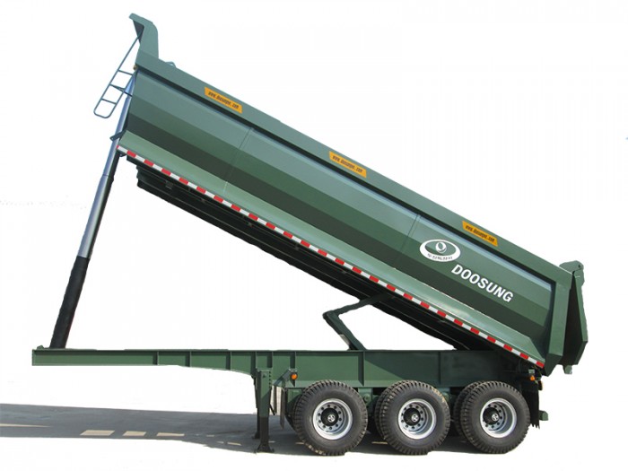 Đại lý Doosung bán rơ moóc Doosung Ben - Tự đổ chân rút , 3 trục