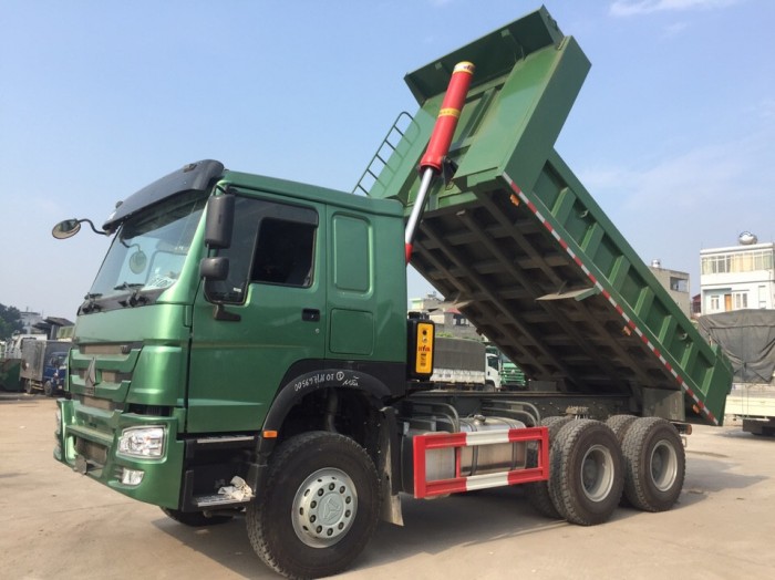 Xe ben 6x4 chân HOWO 12la nhip  thùng siêu dày, đáy thành 10mm, thành thùng 8mm