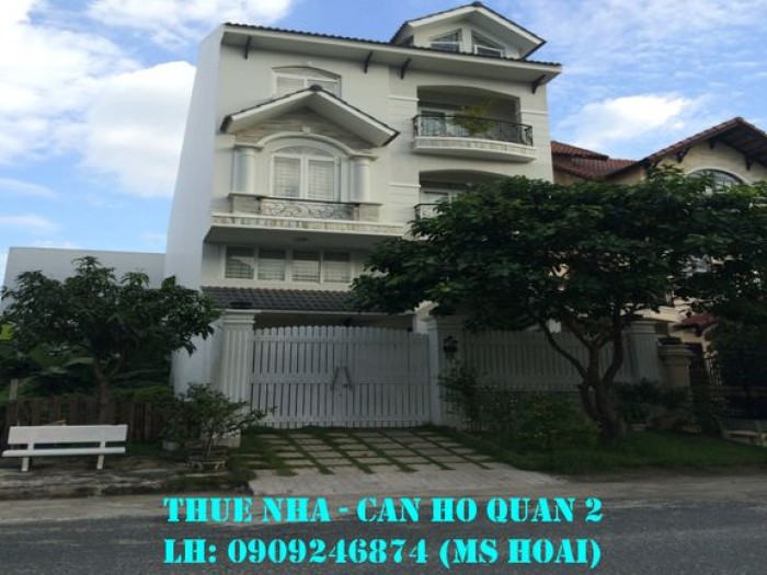 Cho thuê Nhà phố đường Trần Não, Bình An DT 88m2; Trệt 2 lầu, 4PN, Giá 21tr.