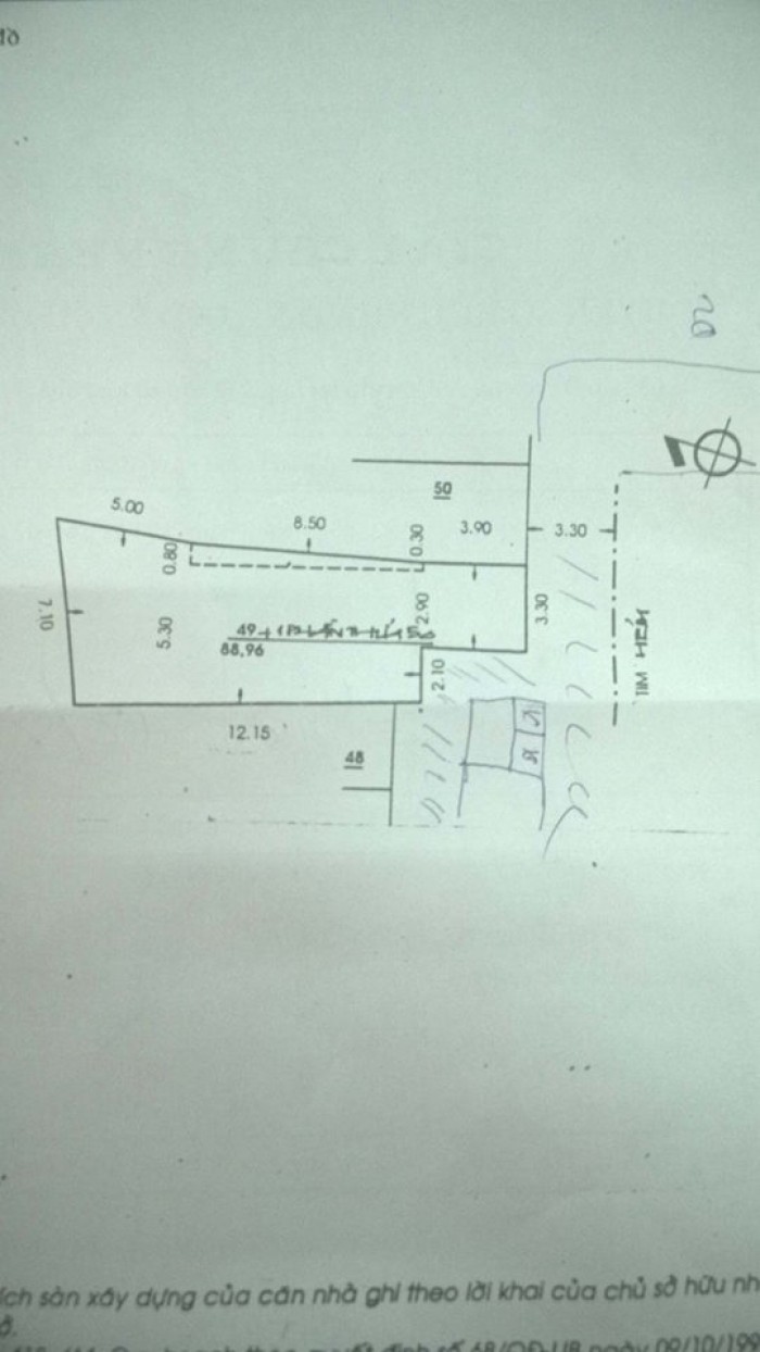 Nhà 1 lầu Hẻm 6m 12/8 Trịnh Đình Trọng 3,3x18 Nở hậu 7,1M  từ mét thứ 2