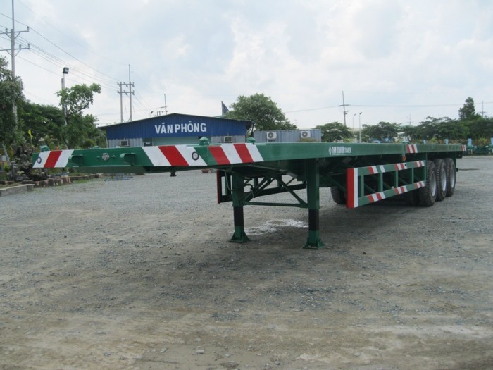 Sơ mi rơ mooc sàn Tân Thanh, rơ mooc 45 feet , 3 trục