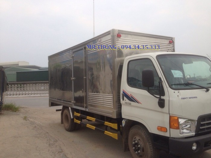 Hyundai Hd700 7.5 Tấn Đồng Vàng Thùng Kín Inox, hỗ Trợ Vay 80% Giá Trị Xe