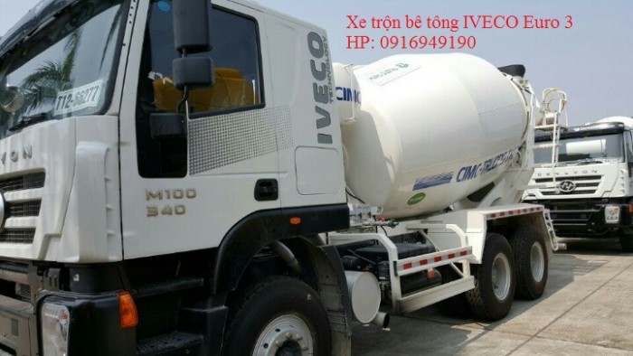 Xe trộn bê tông hongyan iveco 7m3 bồn trộn cimc 3