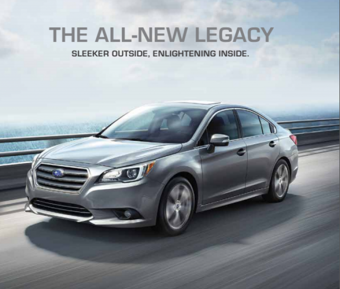 Xe Subaru Legacy 2017 dòng xe Sedan 5 chỗ, máy xăng, số tự động