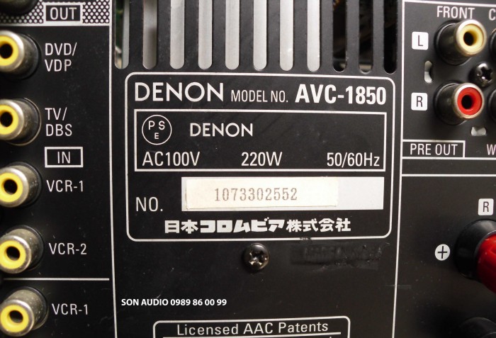 Amply Denon AVC 1850 Made in Japan