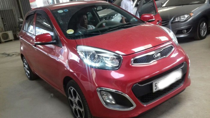 Kia morning 2015 màu đỏ bstp số tự động