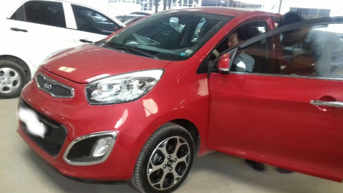 Kia morning 2015 màu đỏ bstp số tự động