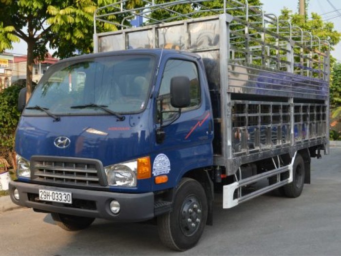 Xe hyundai nâng tải HD700 đồng vàng thùng chở gia súc 2017