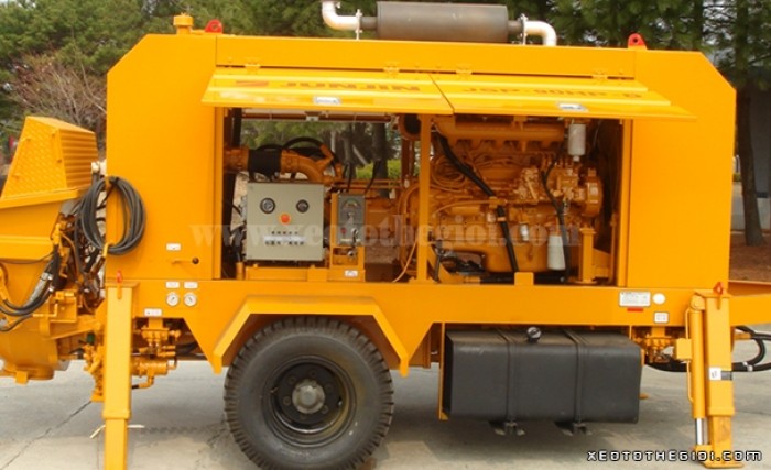 Bán xe Bơm bê tông tĩnh Junjin JSP 90HP- D công suất 60-90m3/h