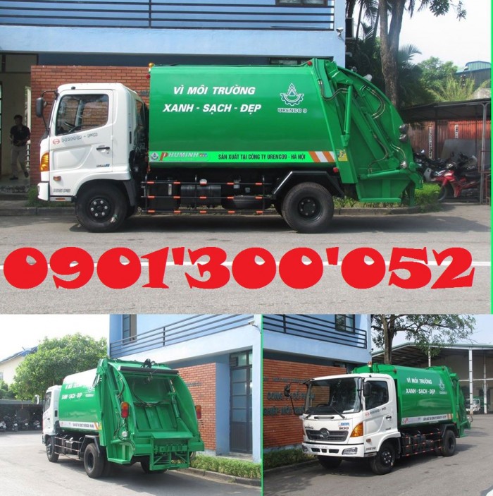 Xe Tải Ép Rác HINO 15 Khối - 8 Tấn