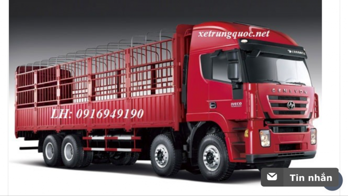 Xe tải thùng hongyan 4 chân(8x4) iveco động cơ cursor của ý euro 3