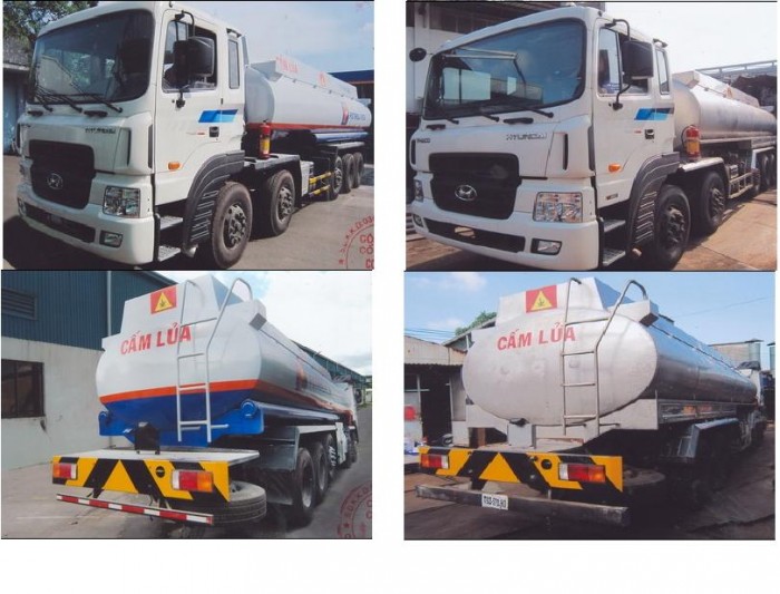 Xe chở xăng dầu 26 khối hyundai nhập khẩu