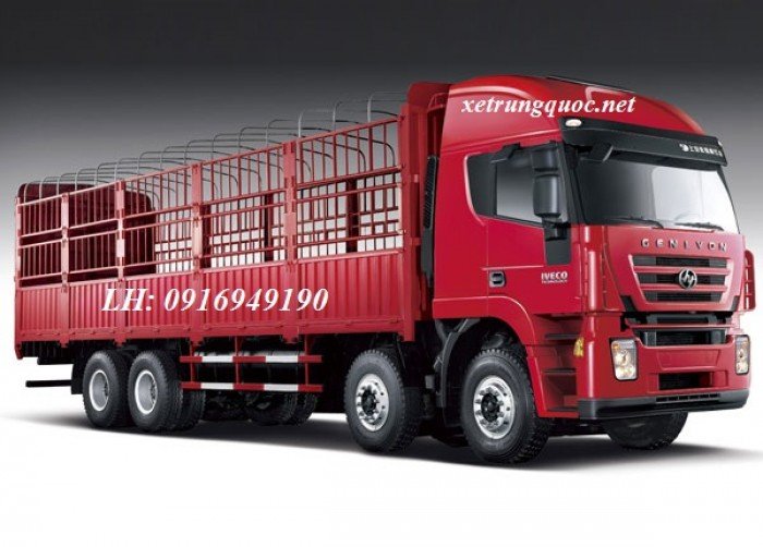 Xe tải thùng 4 chân hongyan iveco( 8x4) tiêu chuẩn euro 3 động cơ cursor của italia