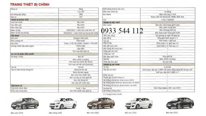 Bán xe Suzuki Ciaz nhập khẩu Thái Lan, Chỉ cần đưa trước 200Tr giao xe ngay