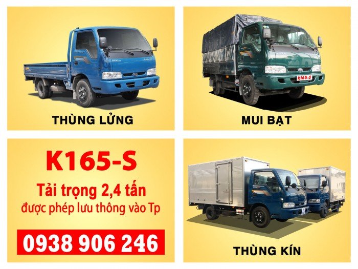 XE TẢI KIA - THACO K165s tải trọng 2T4 | Long An - Hồ Chí Minh