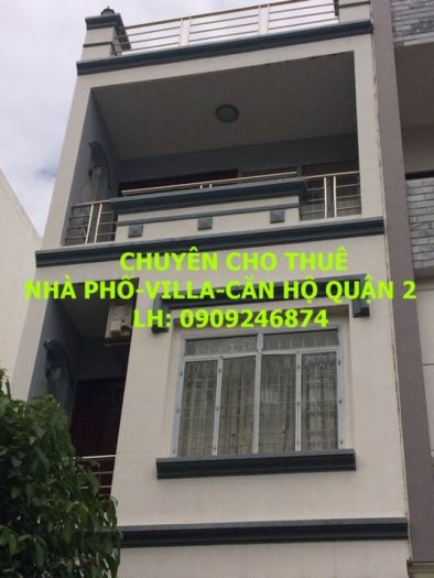 Cho thuê nhà phố An Phú gần cục thuế , 2 lầu 4PN, hướng ĐN giá 25tr.