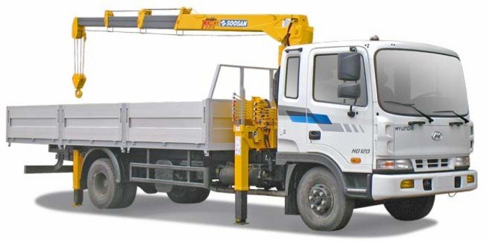 Xe tải gắn cẩu Hyundai HD120, Hyundai 5 tấn, thùng dài 6m