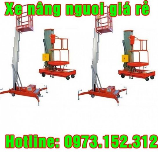 Xe nâng người cao 10m, nâng 125 kg, sẵn hàng, giá rẻ