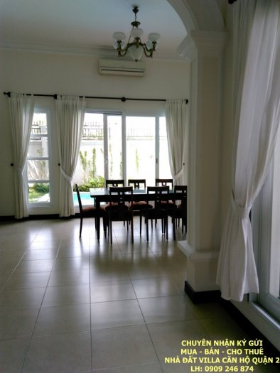 Cho thuê Villa sân vườn hồ bơi view sông SG Thảo Điền Quận 2, 5 PN, giá 90tr