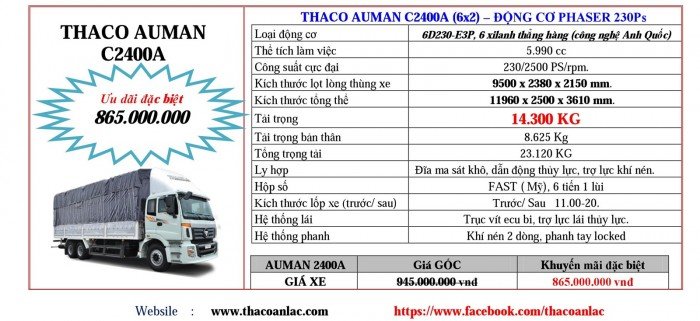 Giá Đầu kéo, tải nặng Hyundai, Auman, Thaco đời 2017, 2016, 2015. Giá ưu đãi
