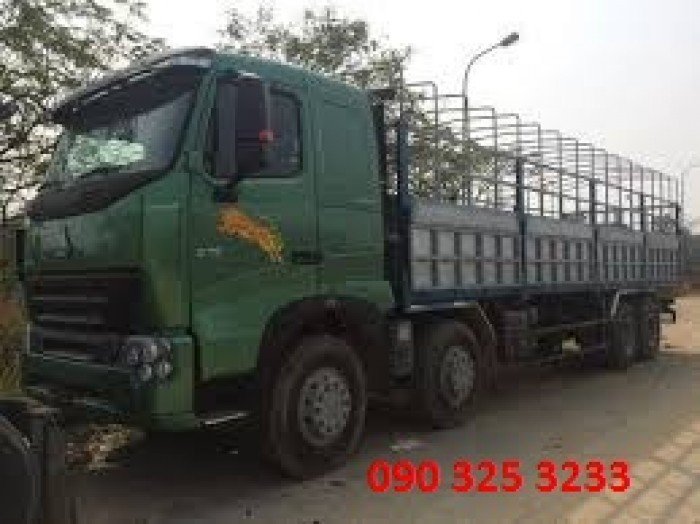 Bán Xe tải thùng 4 chân Howo 371, 375, A7 tải trọng 17-17,9 tấn 2016, 2017
