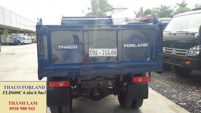 Xe ben Thaco Forland tải trọng chở hàng 6 tấn, tổng tải 11 tấn