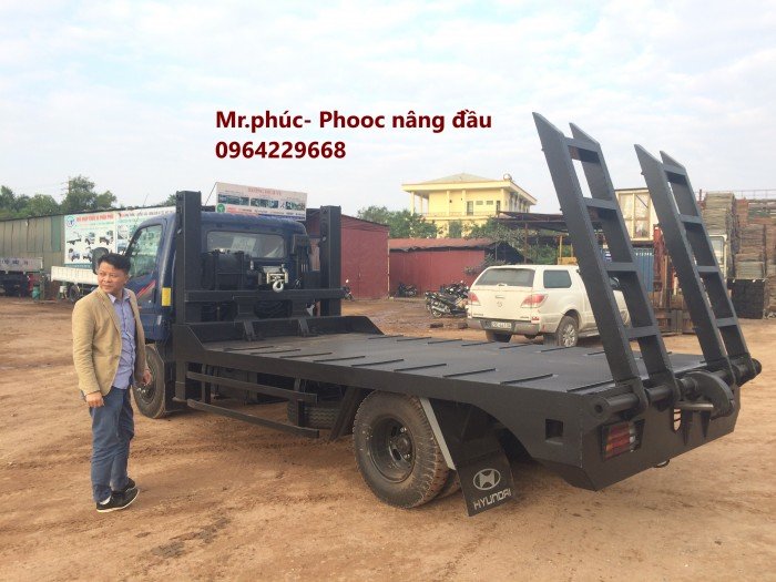 Xe phooc nâng đầu chở máy xúc máy gặt HuynDai HD650 2017
