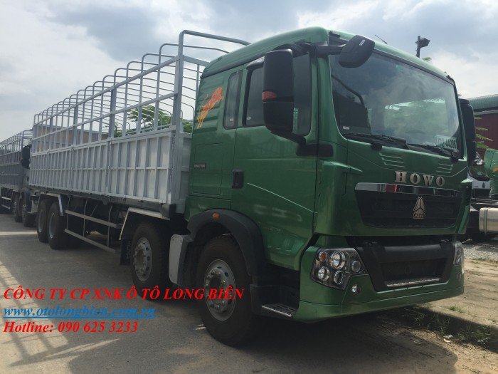 - Xe tải thùng 4 chân Howo T5G 340 tải trọng 17,9 tấn