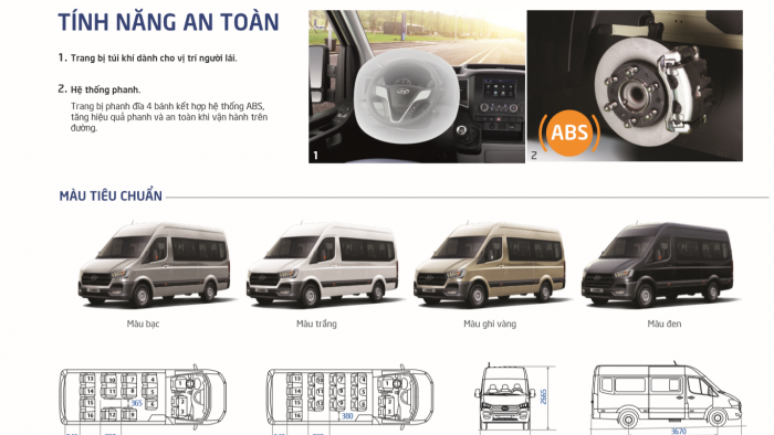 Giá xe minibus H350 HYUNDAI,Xe 16 chỗ Hyundai H350 Bình Dương, Tây Ninh giá ưu đãi