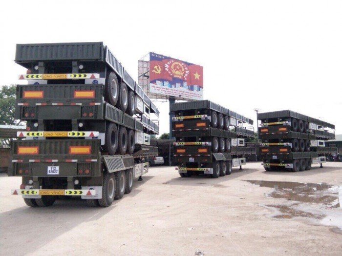 Sơ mi rơ mooc thành lửng 2 chức năng, mooc thành lửng đời 2017