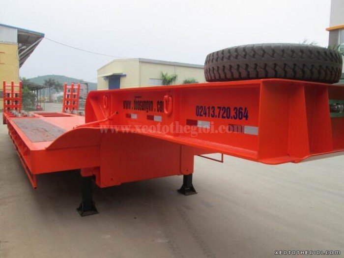 Rơmooc Doosung Hàn Quốc, rơmooc lùn chở xe, chở máy chuyên dùng 40 tấn