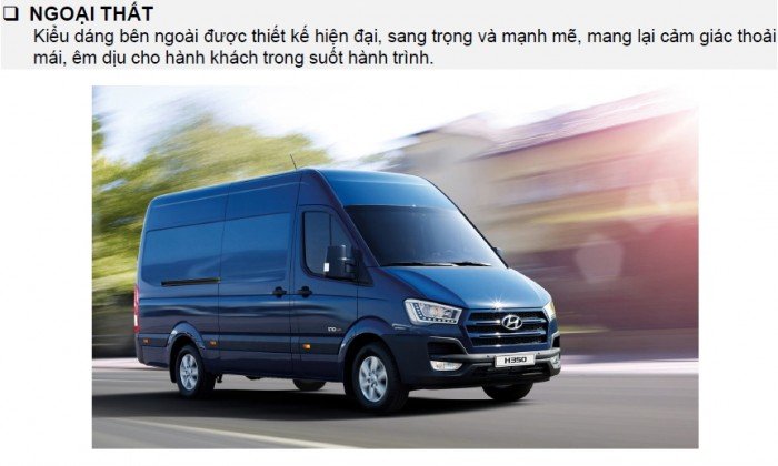 Bán xe khách - Xe Hyundai H350 - Mini Bus 16 chỗ THACO - CN AN LẠC