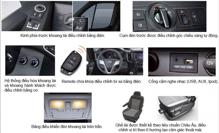 Bán xe khách - Xe Hyundai H350 - Mini Bus 16 chỗ THACO - CN AN LẠC