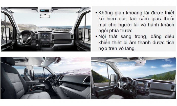 Bán xe khách - Xe Hyundai H350 - Mini Bus 16 chỗ THACO - CN AN LẠC