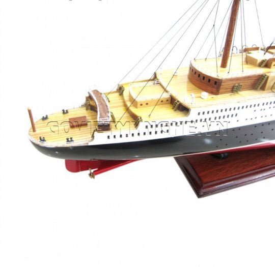 Mô Hình Gỗ Du Thuyền RMS Queen Mary 80cm (Sơn), Dài 80 x Rộng 12 x Cao 26(cm), Giá - 1.549.000₫.