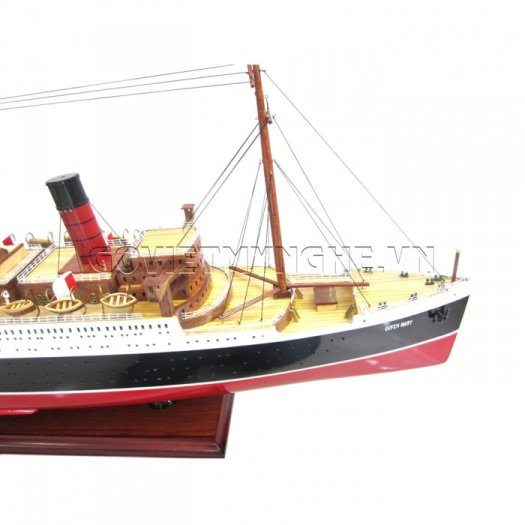 Mô Hình Gỗ Du Thuyền RMS Queen Mary 80cm (Sơn), Dài 80 x Rộng 12 x Cao 26(cm), Giá - 1.549.000₫.
