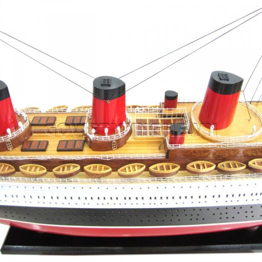 Mô Hình Gỗ Du Thuyền SS Normandie 80cm (Sơn), Dài 82 x Rộng 10 x Cao 30(cm), Giá - 1.749.000₫.