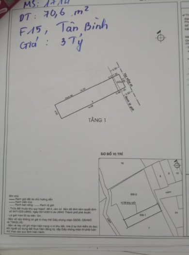 Bán nhà đường Tân Trụ, DT:70.6m2