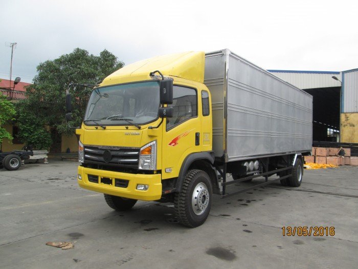 Xe tải nặng 9T1 Thùng Kín màu vàng