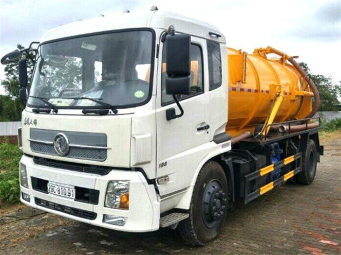 Xe hút chất thải 10 khối dongfeng nâng hạ ben