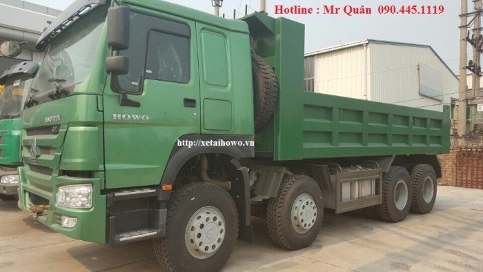 Xe tải howo 4 chân động cơ 371hp 10 nhíp
